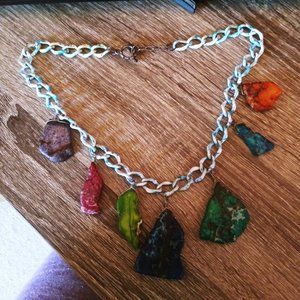 Hand made stone necklace